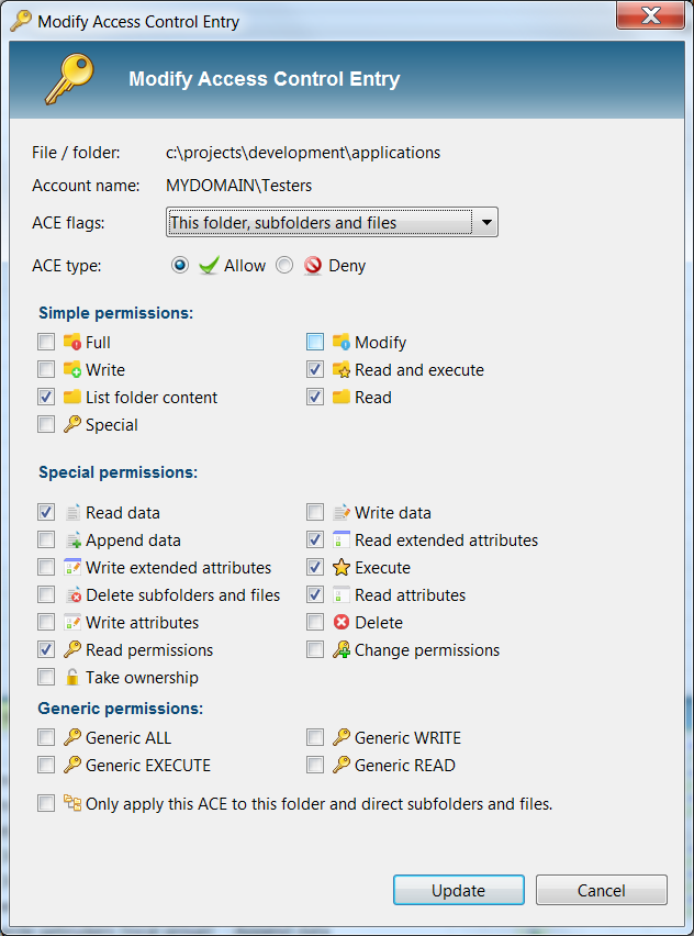 Modifying Permissions